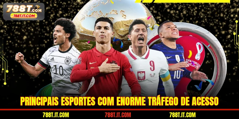 Principais esportes com enorme tráfego de acesso